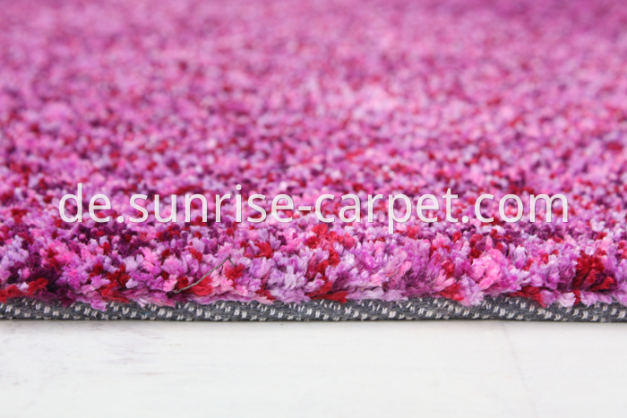 Microfiber Space dye yarn Shaggy Rug Purple Color